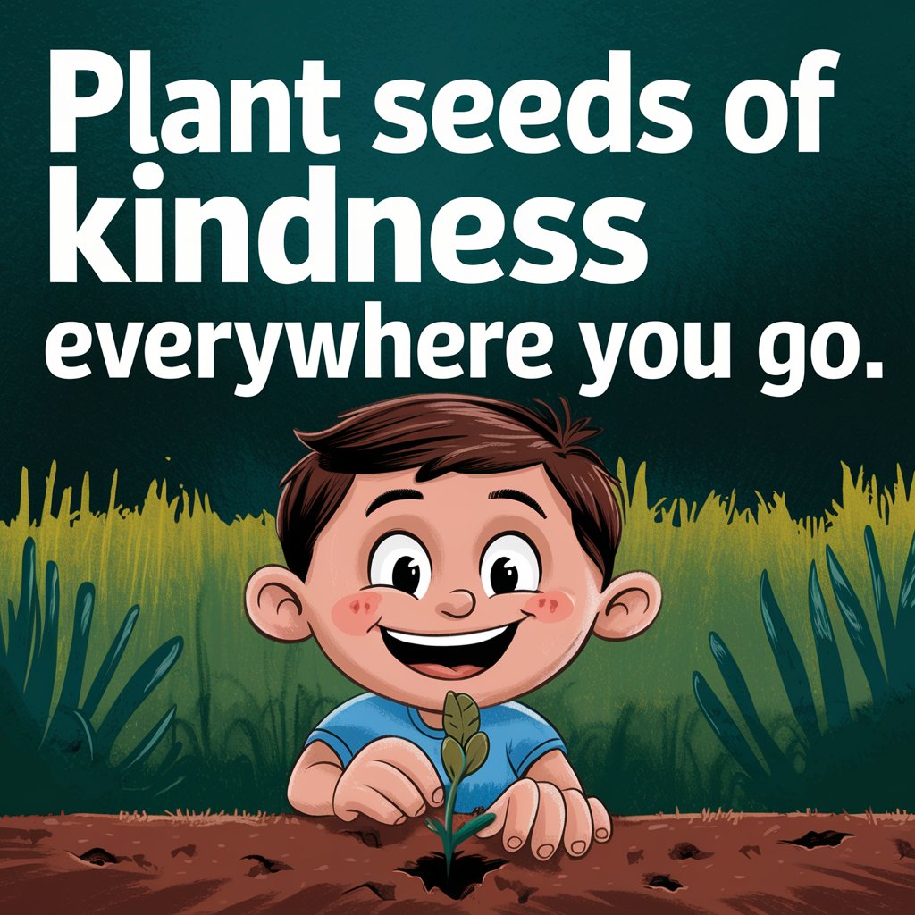 Plant seeds of kindness everywhere you go.